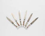 Six Meissen Knife Handles from a Jagdservice, Circa 1745