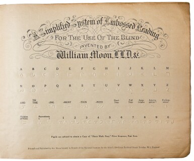 View full screen - View 1 of Lot 102. Moon, William. Moon Christmas Annual, printed in embossed Moon Type for the Blind.