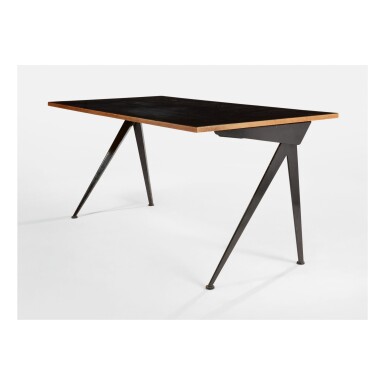 View full screen - View 1 of Lot 213. JEAN PROUVÉ | "COMPAS" DESK.