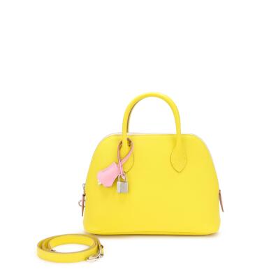 View full screen - View 1 of Lot 28. Lime and Mauve Sylvestre Epsom Tri Color 1923 Bolide 25 Palladium Hardware, 2022.