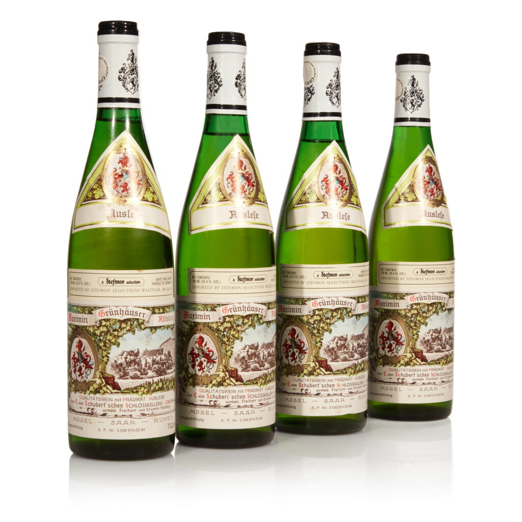 View full screen - View 1 of Lot 254. Maximin Grünhäuser Abtsberg Riesling Auslese 1983 C. von Schubert (12 BT).