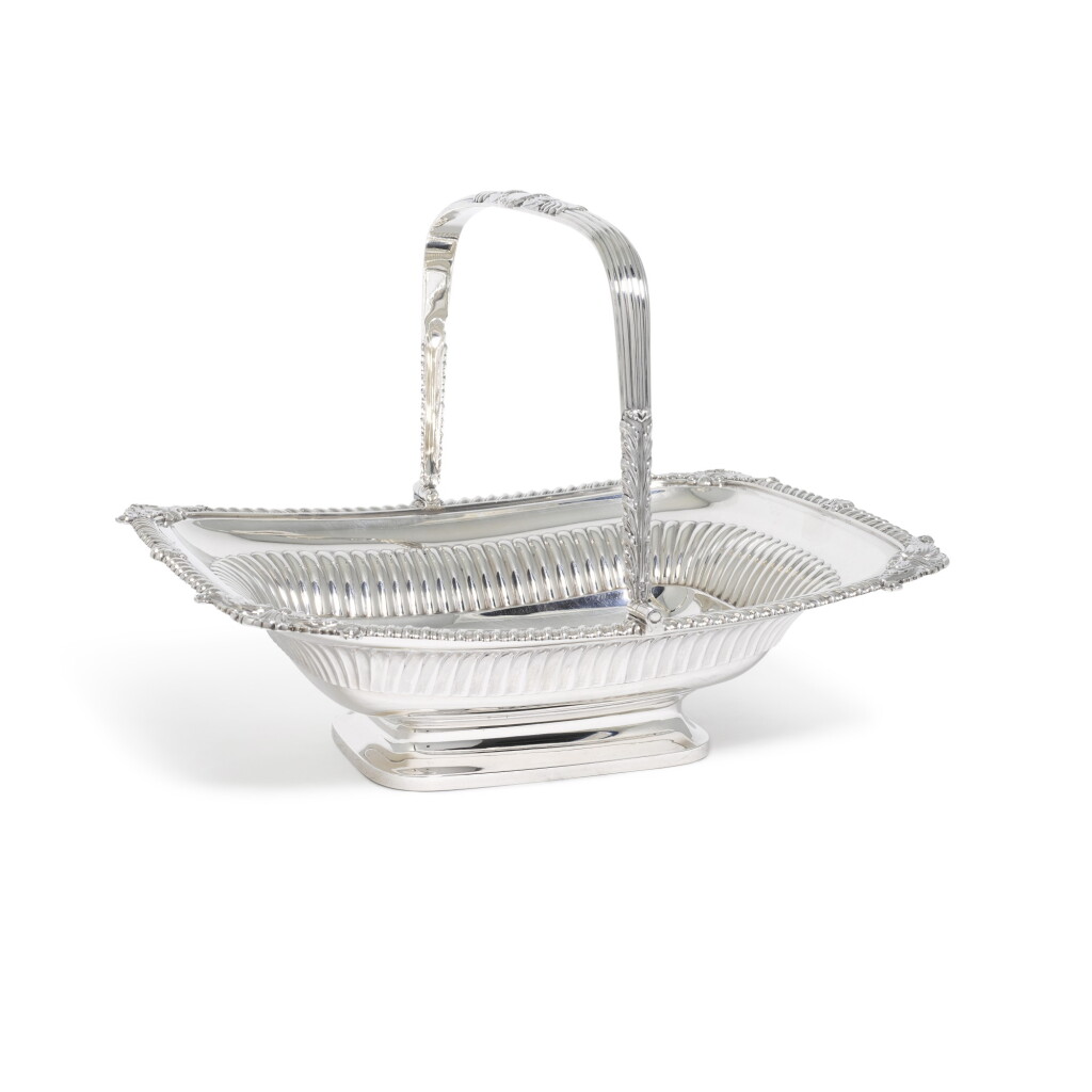 View full screen - View 1 of Lot 100. A George III silver basket, Paul Storr, London, 1813.