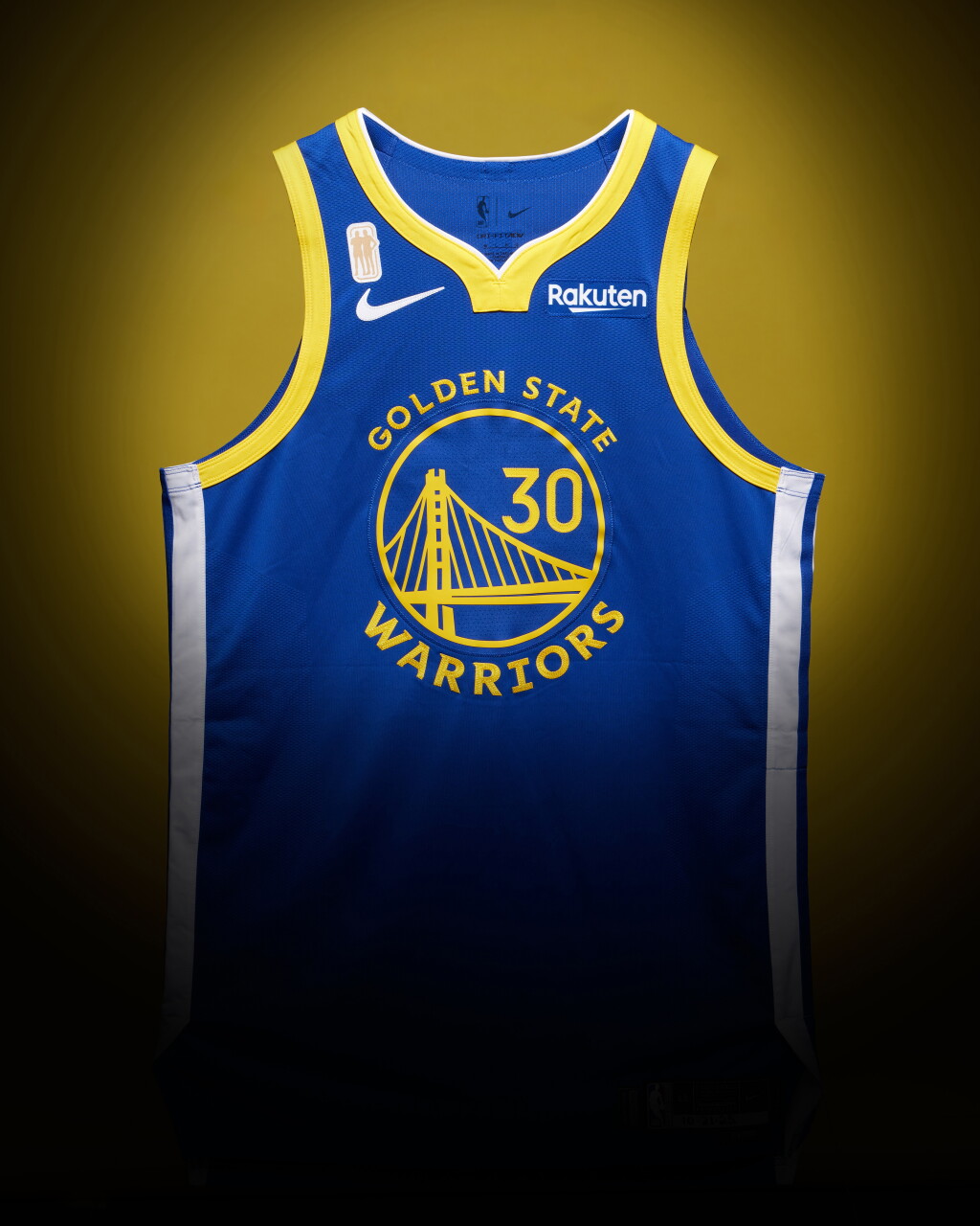 View full screen - View 1 of Lot 3. Stephen Curry Golden State Warriors 2025-2026 NBA Tip-Off Game Worn Icon Edition Jersey | Special Edition 'Teammate of the Year' Trophy Patch.