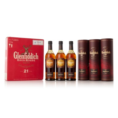 View full screen - View 1 of Lot 6160. Glenfiddich 21 Year Old Havana Reserve 40.0 abv NV (3 BT70).