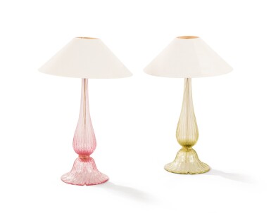 View full screen - View 1 of Lot 69. VENETIAN SCHOOL, 20TH CENTURY | PAIR OF LAMPS.