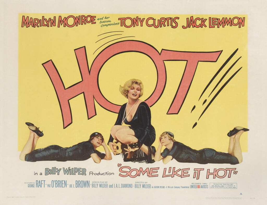 View full screen - View 1 of Lot 124. Some Like it Hot (1959), style A poster, US.