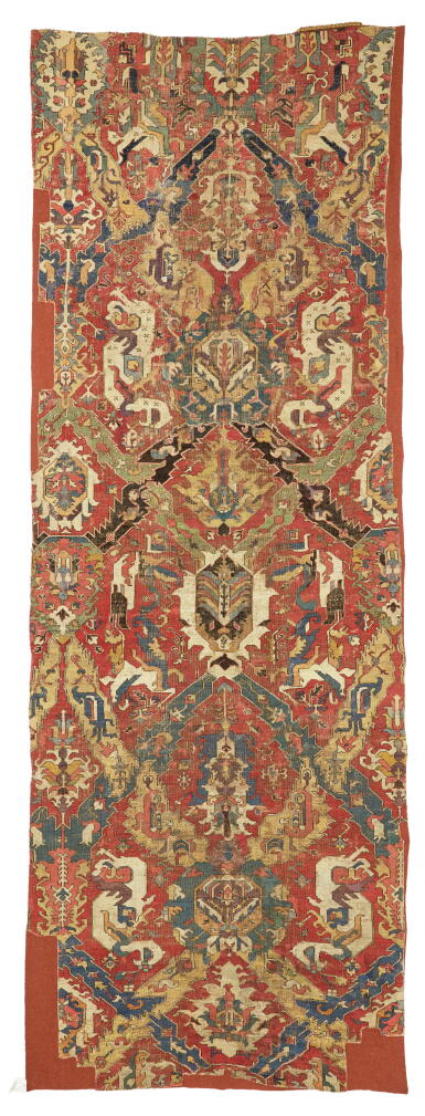 View full screen - View 1 of Lot 44. The Charles Deering 'Dragon' Carpet Fragment, probably Karabagh, South Caucasus, late 17th/early 18th century.
