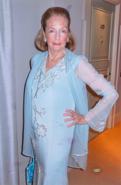Christian Dior | Long Haute Couture dress in glacier blue silk Christian Dior | Long Haute Couture dress in glacier blue silk