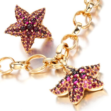 View full screen - View 1 of Lot 143. Amethyst and tourmaline demi-parure.