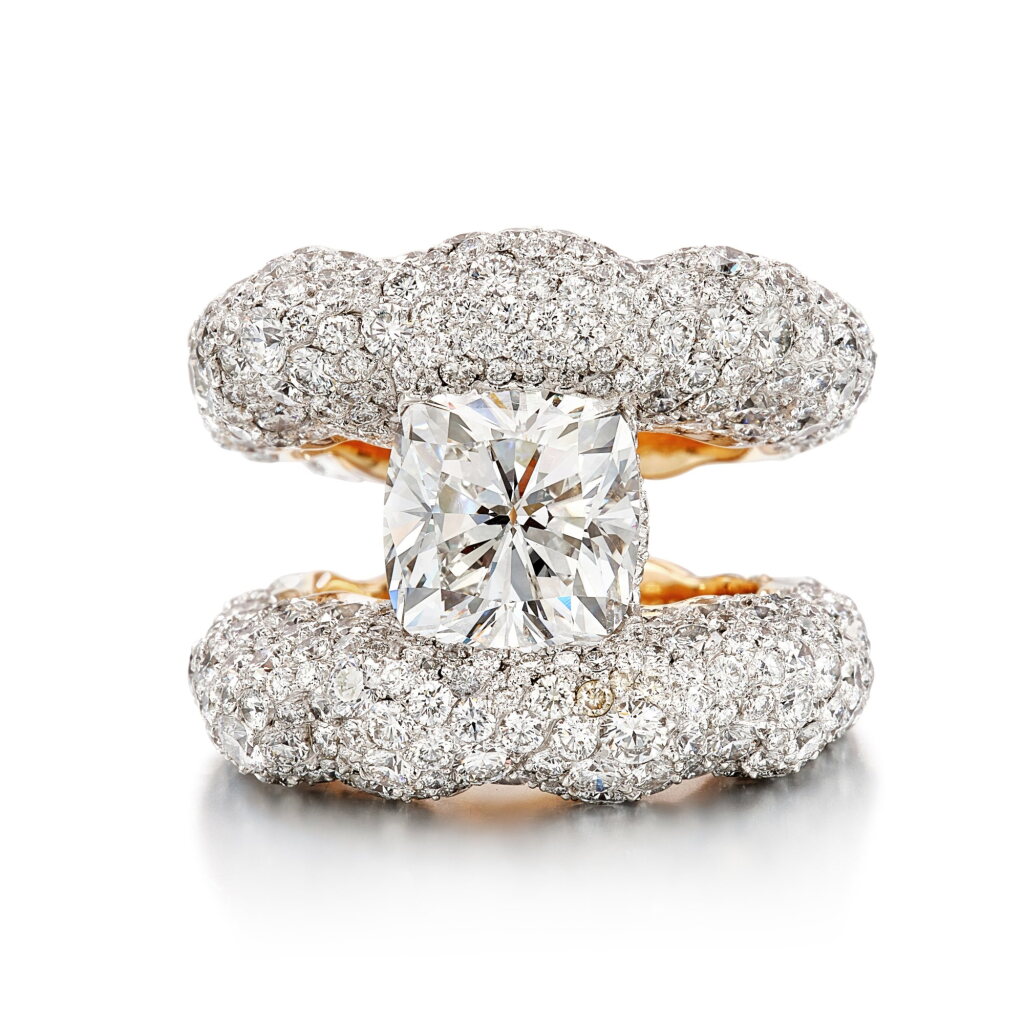 View full screen - View 1 of Lot 1908. 'Tatiana' Diamond Ring | 法貝熱 | 'Tatiana' 鑽石 戒指.