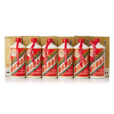 View full screen - View 1 of Lot 3765. 1983-1985年產 "大飛天"貴州茅台酒 Kweichow Flying Fairy Moutai circa 1983-1985 (6 BT54).