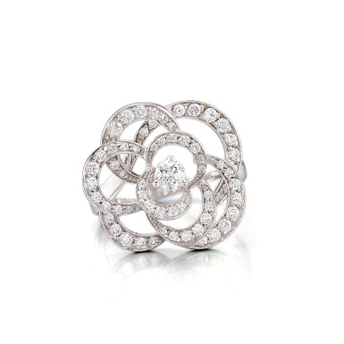 View full screen - View 1 of Lot 544. 'Fil De Camélia' Diamond Ring | 香奈兒 | 'Fil De Camélia' 鑽石 戒指.
