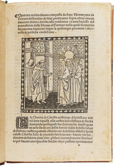 View full screen - View 1 of Lot 209. Savonarola, Operetta, Florence, 1508, later half calf.