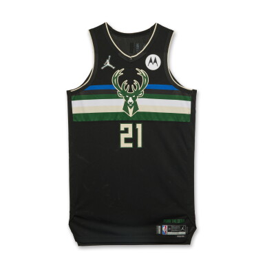 View full screen - View 1 of Lot 64. Jrue Holiday Milwaukee Bucks 2022 NBA Playoffs Eastern Conference Round 2 Game Worn Statement Edition Jersey | Game 2.