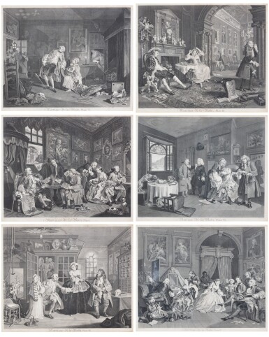 View full screen - View 1 of Lot 217. After William Hogarth (1697-1764), Marriage A-la-Mode | D'après William Hogarth, Marriage A-la-Mode.
