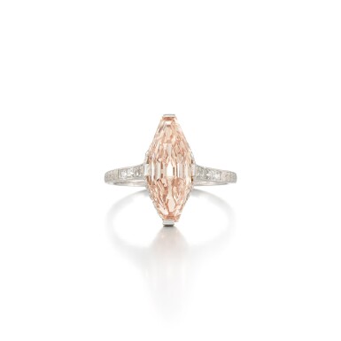 View full screen - View 1 of Lot 75. Fancy Coloured Diamond and Diamond Ring.