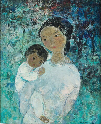 View full screen - View 1 of Lot 960. Vu Cao Dam 武高談 | Mother and child 母與子.