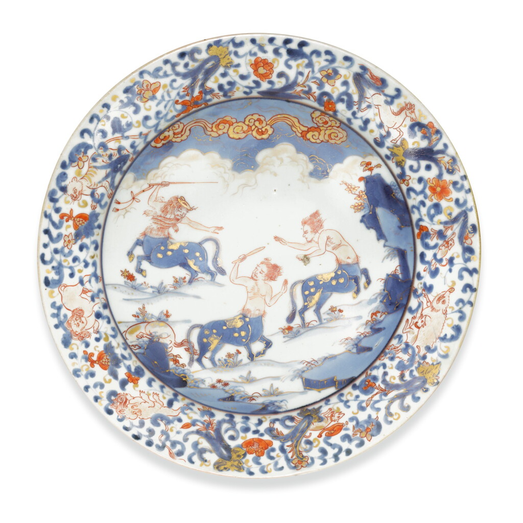 View full screen - View 1 of Lot 109. A RARE MYTHOLOGICAL DISH, EDO PERIOD, LATE 17TH CENTURY.