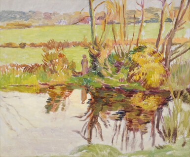 View full screen - View 1 of Lot 9. DUNCAN GRANT | THE POND AT CHARLESTON.