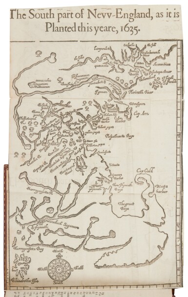 View full screen - View 1 of Lot 1045. Wood, William | The first detailed cartographical view of Massachusetts.