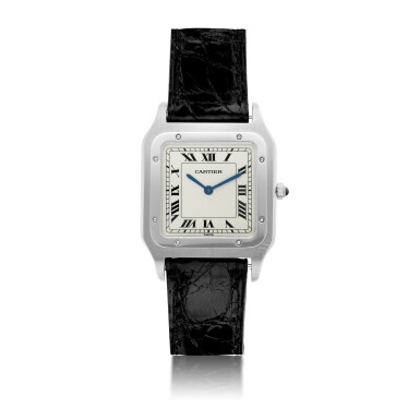 View full screen - View 1 of Lot 38. CARTIER | REF 1575 1 SANTOS, A PLATINUM WRISTWATCH CIRCA 2010.