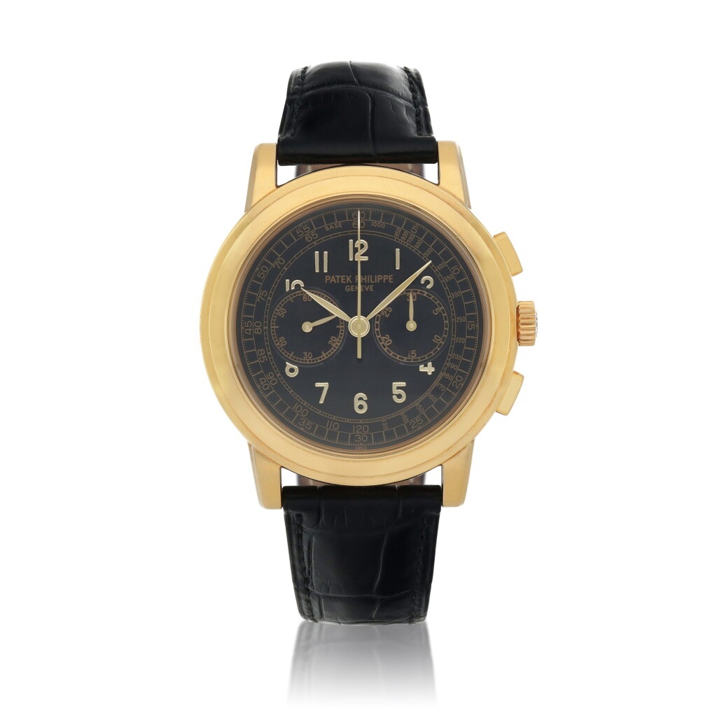 View full screen - View 1 of Lot 5. Ref. 5070 Yellow gold chronograph wristwatch Circa 2000.