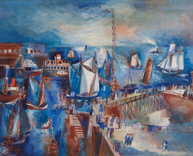 View full screen - View 1 of Lot 229. Le Bassin de la manche au Havre.