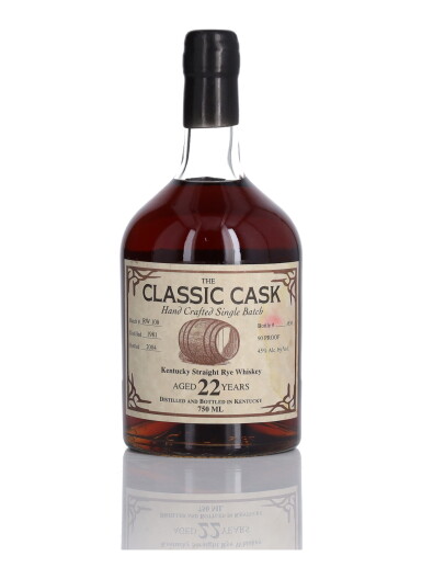 View full screen - View 1 of Lot 629. The Classic Cask Kentucky Straight Rye 22 Year Old 90 Proof 1981 (1 BT 75cl).