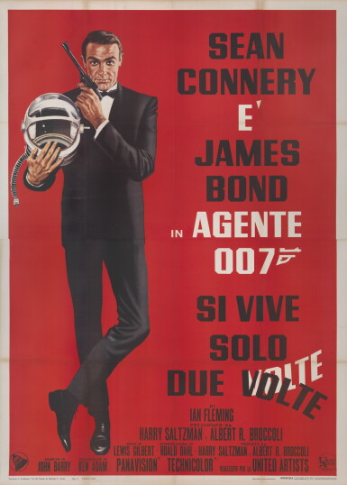 View full screen - View 1 of Lot 89. You Only Live Twice/ Si Vive Solo Due Volte (1967), poster, Italian.