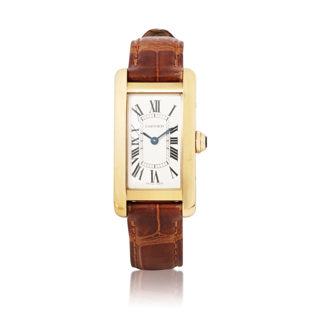 View full screen - View 1 of Lot 376. Cartier | Montre bracelet de dame, "Tank américaine" | Lady's wristwatch, 'Tank américaine'.
