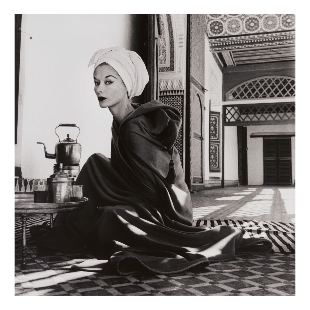 View full screen - View 1 of Lot 198. IRVING PENN | 'WOMAN IN PALACE (MARRAKECH, MOROCCO, LISA FONSSAGRIVES-PENN)'.