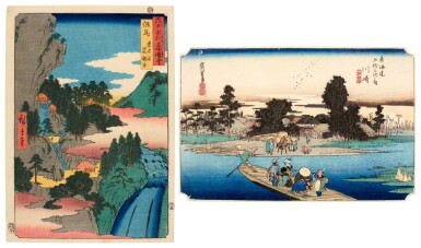 View full screen - View 1 of Lot 76. Utagawa Hiroshige (1797-1858) Two woodblock prints, Edo period, 19th century.