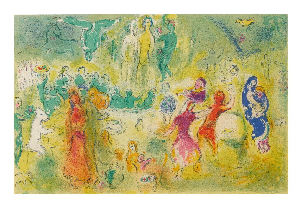 View full screen - View 1 of Lot 29. MARC CHAGALL | WEDDING FEAST IN THE NYMPHS' GROTTO (M. 348; SEE C. BKS. 46).