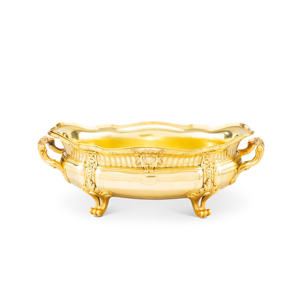 View full screen - View 1 of Lot 18. A silver-gilt jardinière, Boin-Taburet, Paris, circa 1900 | Jardinière en vermeil par Boin-Taburet, Paris, vers 1900.