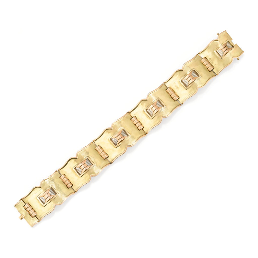 View full screen - View 1 of Lot 195. BRACELET OR, JEAN DESPRÉS | GOLD BRACELET, JEAN DESPRÉS.