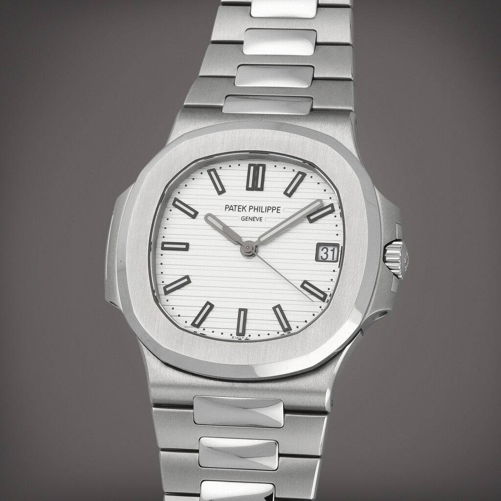 View full screen - View 1 of Lot 77. Nautilus, Reference 5711/1A-011 | A stainless steel wristwatch with date and bracelet | Circa 2020.