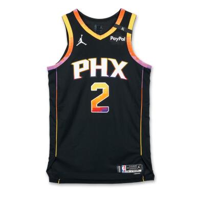View full screen - View 1 of Lot 176. Josh Okogie Phoenix Suns 2024-2025 Emirates NBA Cup Game Worn Statement Edition Jersey.