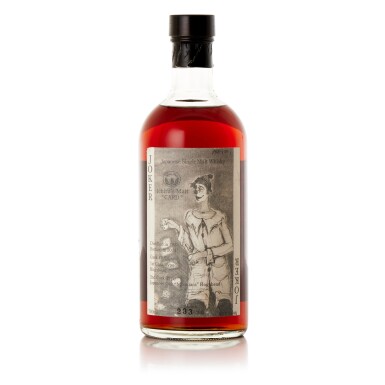 View full screen - View 1 of Lot 6180. 羽生 Hanyu Ichiro's Malt Card Series The Monochrome Joker 54.9 abv 1985 (1 BT70).