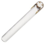 A Fabergé jewelled varicolour gold-mounted guilloché enamel and rock crystal paperknife, workmaster Henrik Wigström, St Petersburg, circa 1910