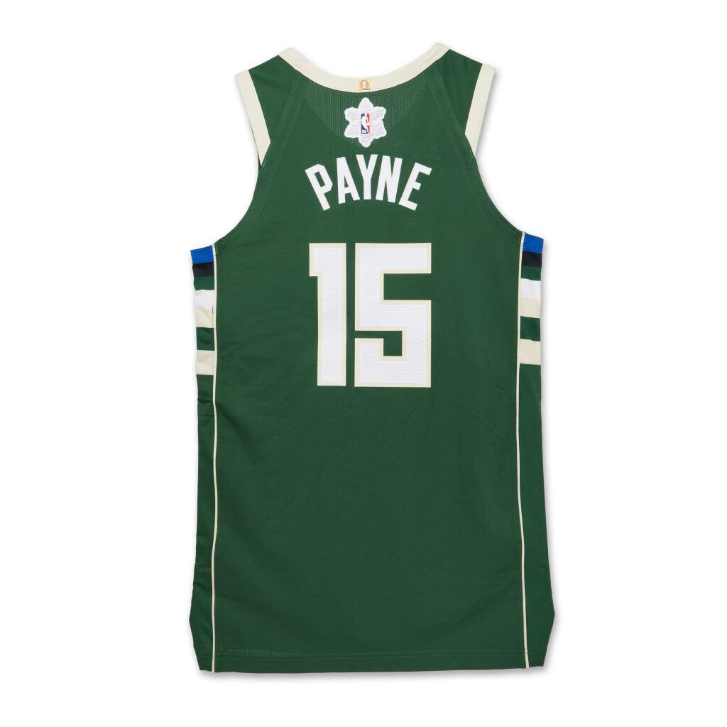 View full screen - View 1 of Lot 52. Cameron Payne 'Christmas Day' Milwaukee Bucks 2023-2024 Game Worn Icon Edition Jersey.
