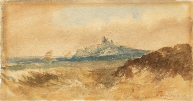 View full screen - View 1 of Lot 102. A seaside landscape | Paysage marin.