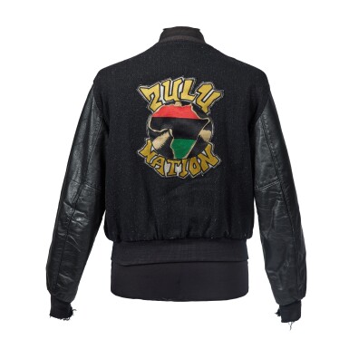 View full screen - View 1 of Lot 12. Early '80s Zulu Nation jacket custom-made for Jazzy Jay.