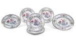 A Doccia porcelain set of famille-rose plates and dishes, circa 1770-80