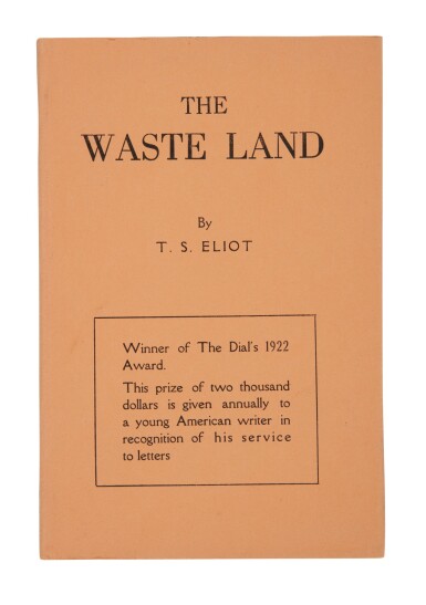View full screen - View 1 of Lot 90. Eliot, T.S. | "April is the cruellest month...".