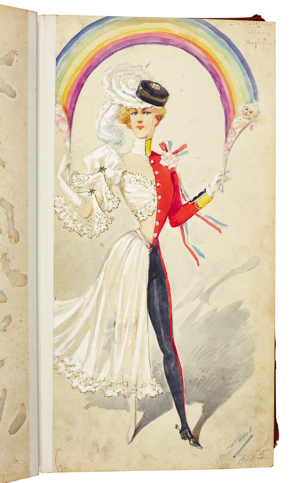 View full screen - View 1 of Lot 15. Edel, An extensive collection of costume watercolours, Paris, 1895-1907.