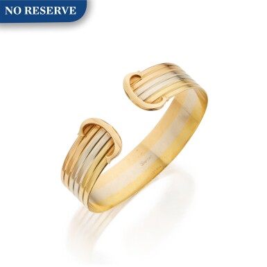 View full screen - View 1 of Lot 367. Cartier | Three-Color Gold Cuff-Bracelet.