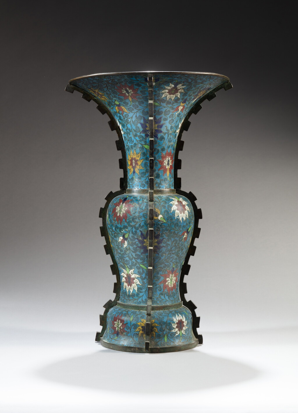 View full screen - View 1 of Lot 318. A cloisonné enamel 'lotus' phoenix-tail vase, 17th century.