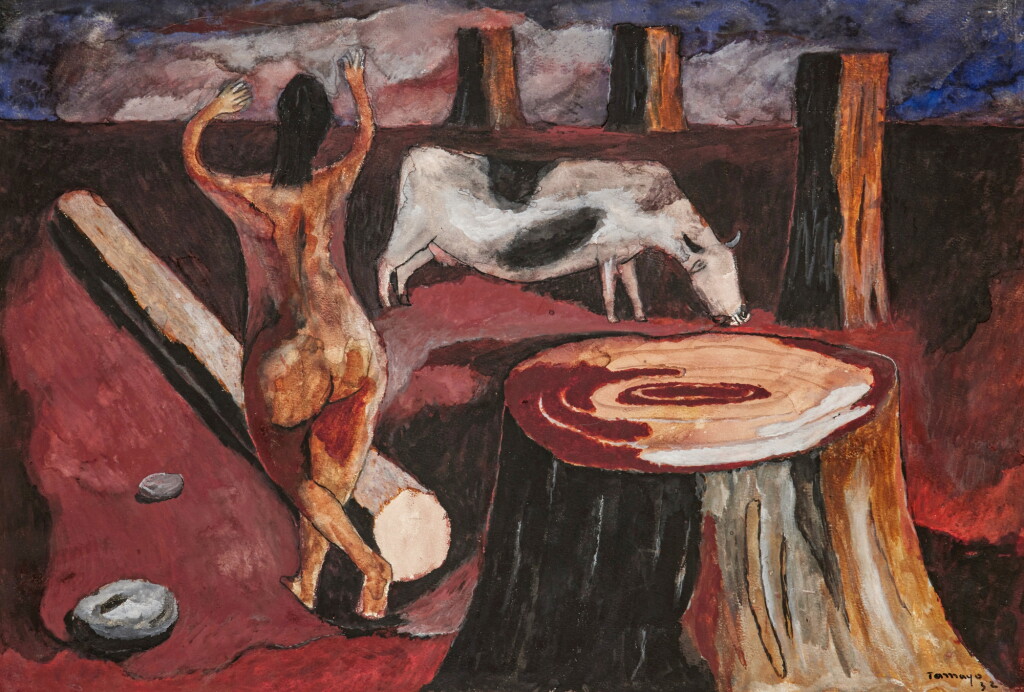 View full screen - View 1 of Lot 518. Mujer y vaca.