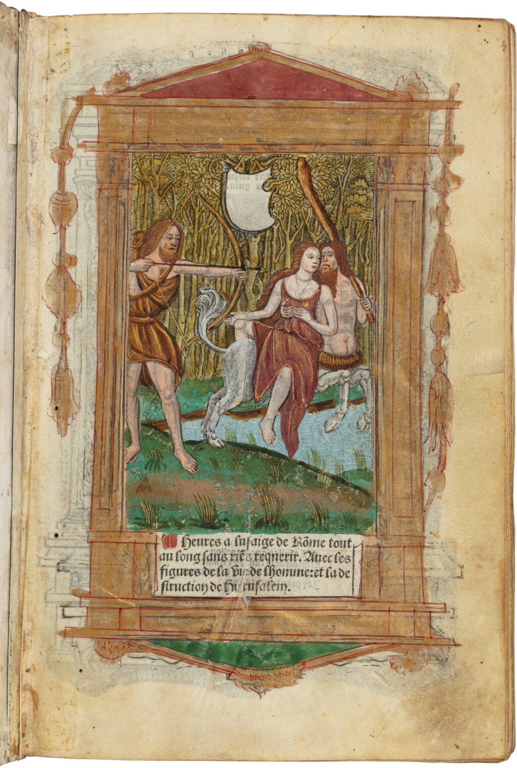 View full screen - View 1 of Lot 8. Germain Hardouin. Vers 1528. Gravures rehaussées, encadrements architecturés dorés.