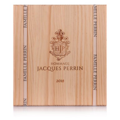 View full screen - View 1 of Lot 623. Châteauneuf-du-Pape, Hommage à Jacques Perrin 2018 Château de Beaucastel (6 BT).
